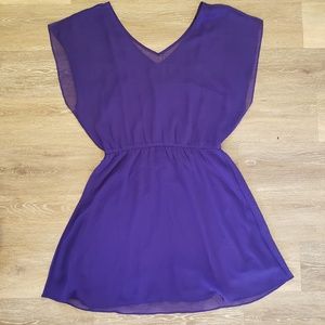 Express Sheer Purple Dress